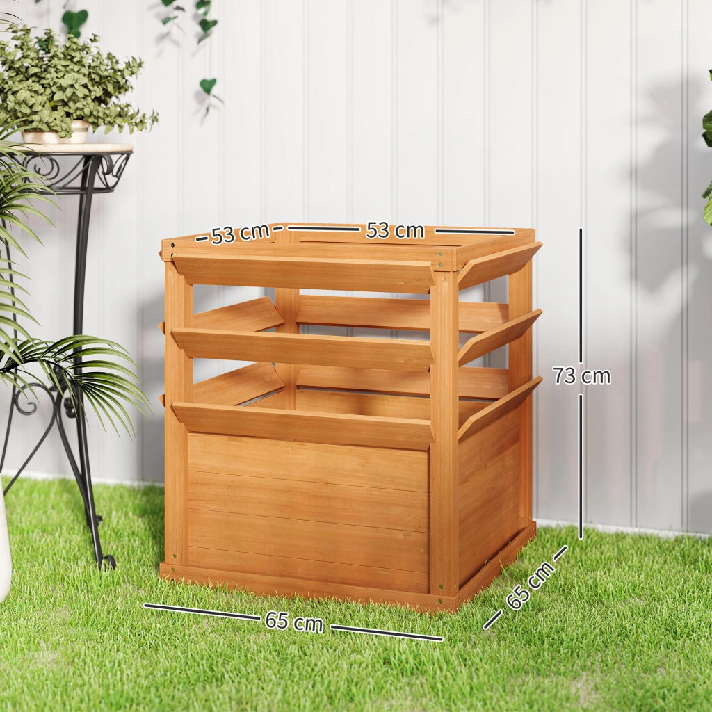 Letto da giardino in legno con contenitore ¨C Zephmum ¨C 65x65x73 cm marrone chiaro