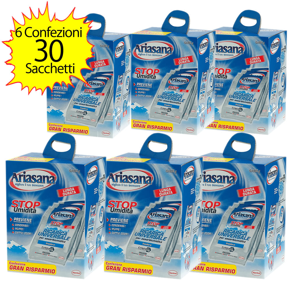 Ricarica ariasana classic confezione da 6 scatole da 5 buste ciascuna