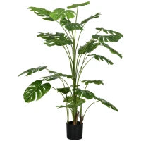 Pianta Artificiale Monstera Alta 180cm per Interno ed Esterno con Vaso Incluso