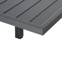 Tavolo da Giardino Allungabile per 8-10 Persone, in Alluminio, 135-270x90x75cm, Grigio