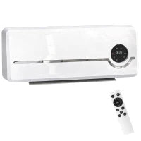 Stufa Ceramica 2000W a Parete con 3 Modalità, Temperatura Regolabile, Timer, Telecomando, Blocco Bambini, Bianco