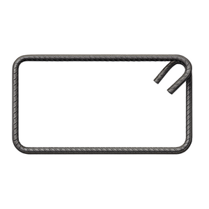 Staffa chiusa armatura ferro 20 x 40 cm strutture cemento confezione 1 pezzo