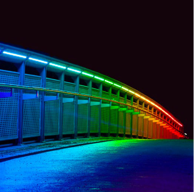 Striscia led multicolore rgb 14.4 watt metro 60 led metro 12 volt ip54 optonica