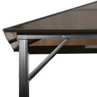 Gazebo da Giardino 3.6x3m con Tetto Apribile in Policarbonato e Struttura in Alluminio