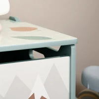 Baule Portagiochi per Bambini con Coperchio e Cerniera di Sicurezza in MDF, 60x37x39cm, Verde