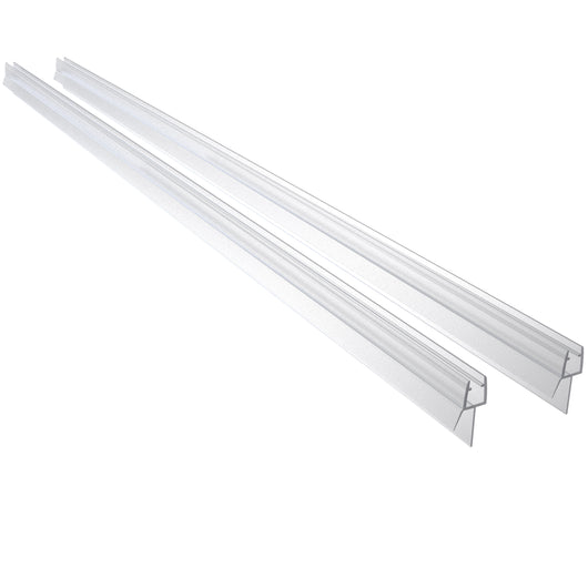 2 Pezzi Guarnizione Sottoporta per box doccia per vetro da 5-6 mm lungha 90 cm Tagliabile Coda PVC Morbido 23 mm Modello B