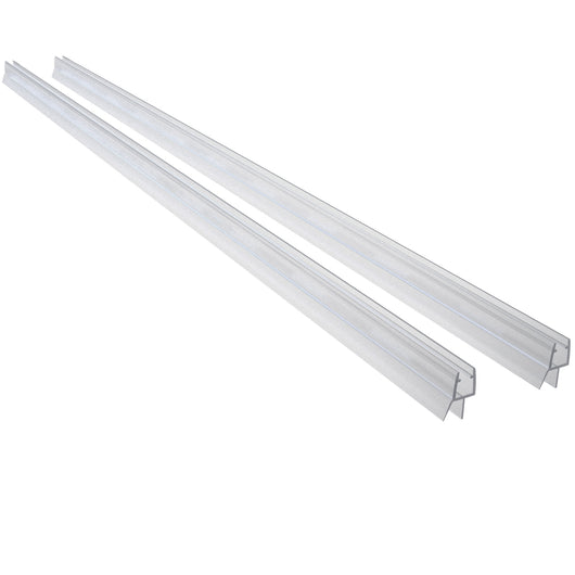 2 Pezzi Guarnizione Sottoporta per box doccia per vetro da 5-6 mm lungha 90 cm Tagliabile Coda PVC Morbido 12 mm Modello B