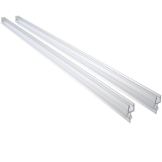 2 Pezzi Guarnizione Sottoporta per box doccia per vetro da 5-6 mm lungha 90 cm Tagliabile Coda PVC Morbido 18 mm Modello A