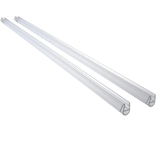 2 Pezzi Guarnizione Sottoporta per box doccia per vetro da 5-6 mm lungha 90 cm Tagliabile Coda PVC Morbido 12 mm Modello C