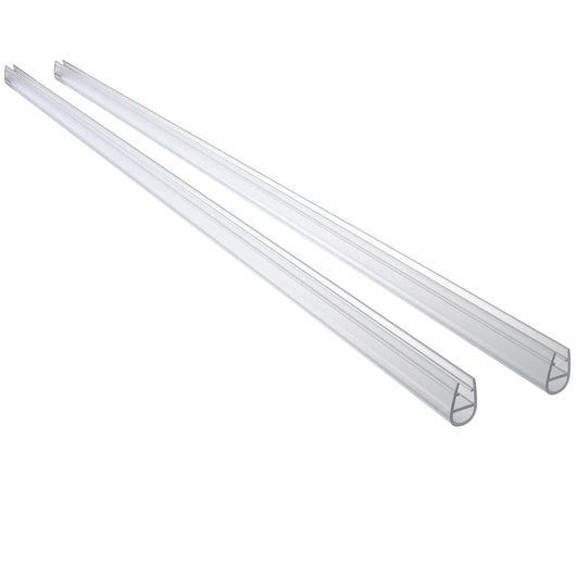 2 Pezzi Guarnizione Sottoporta per box doccia per vetro da 8 mm lungha 90 cm Tagliabile Coda PVC Morbido 12 mm Modello D
