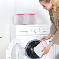 2pz Borse per bucato con zip a rete sacchetti per lavatrice 16x16  Art.59472