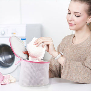 2pz Borse per bucato con zip a rete sacchetti per lavatrice 16x16  Art.59472