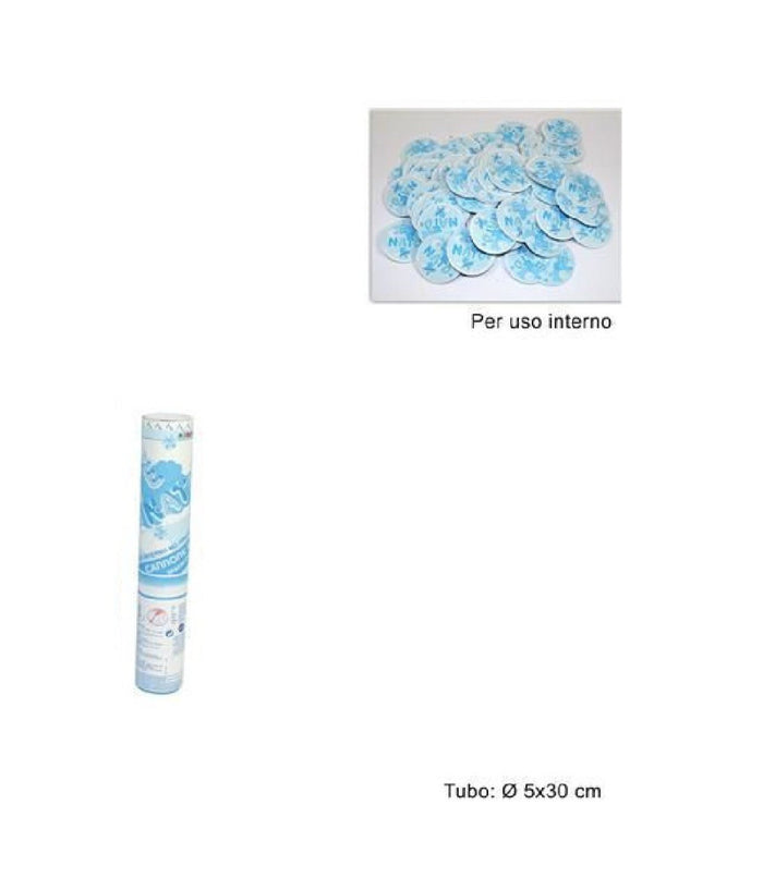 2pz Cannone Spara Coriandoli Nascita Bimbo Party è Nato Celesti 30cm Uso Interno         