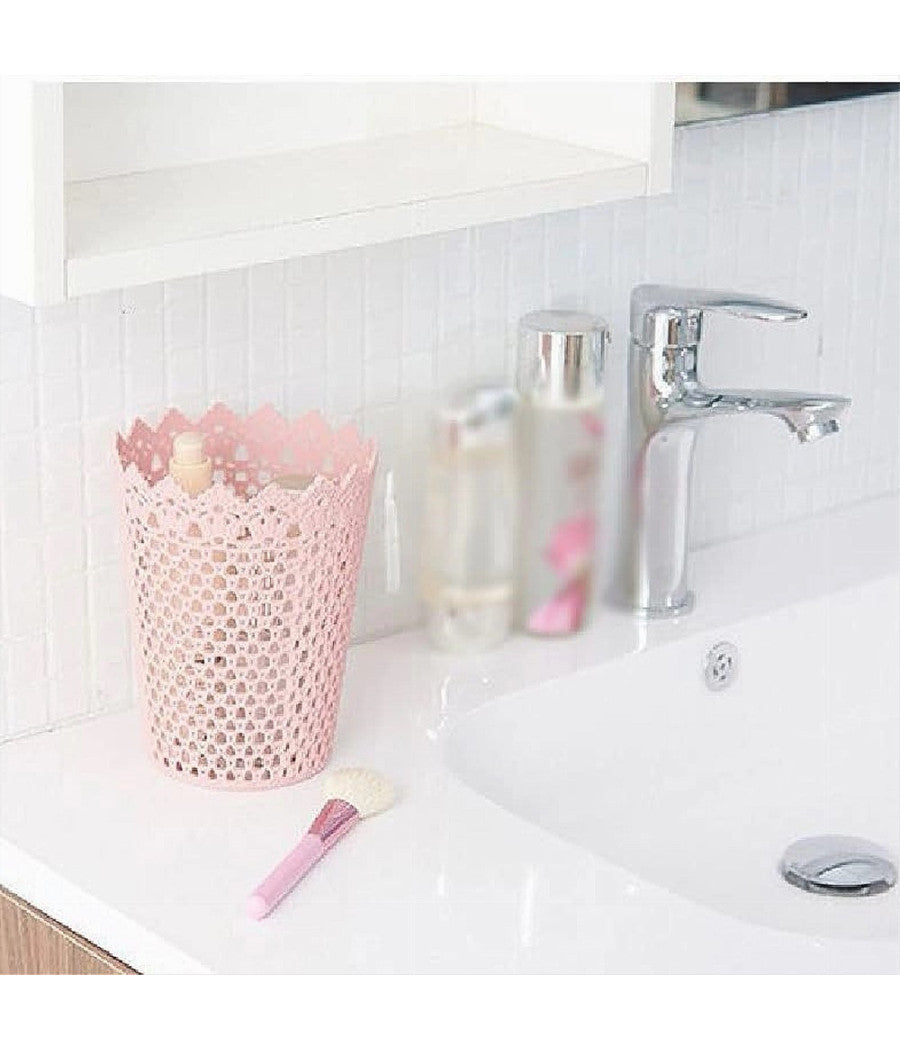 2pz Cestino Porta Oggetti Organizzatore Casa Cesto In Plastica à¸14x17.6 Cm 79477         