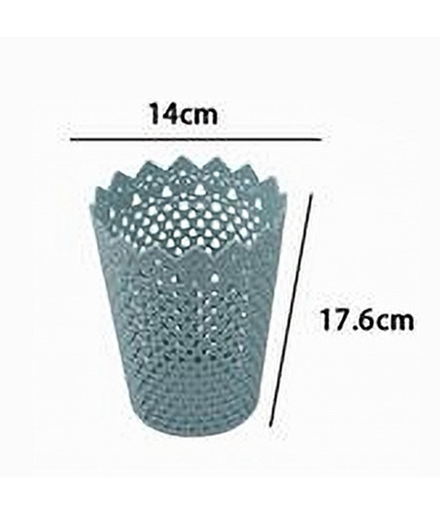 2pz Cestino Porta Oggetti Organizzatore Casa Cesto In Plastica à¸14x17.6 Cm 79477         