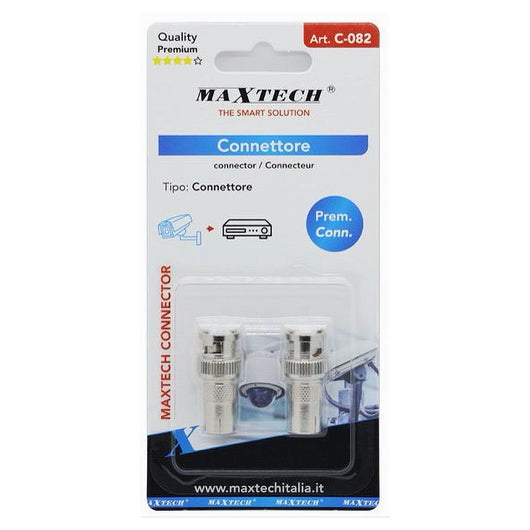 2pz Connettore Adattatore Bnc Maschio Ad Antenna Femmina Videosorveglianza C-082         