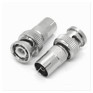 2pz Connettore Adattatore Bnc Maschio Ad Antenna Femmina Videosorveglianza C-082         