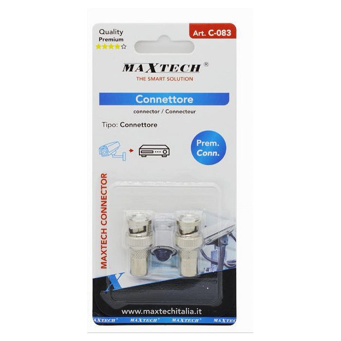 2pz Connettore Bnc Maschio Ad Antenna Maschio Adattatore Videosorveglianza C-083         