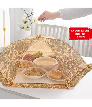 2pz Copertura Pieghevole Tenda A Rete Anti Polvere Insetti Per Alimentari 60 Cm         