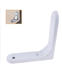 2pz Lastrina Ad Angolo 75x75mm Bianca Sostegno Staffa Angolare Viti Mobile 94781         