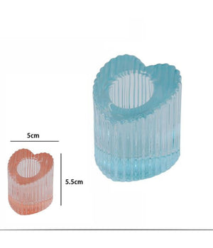 2pz Porta Candela Lanterna Cuore Bomboniera Matrimonio Decorazione Tea Light 5x5         