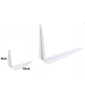 2pz Reggimensola Supporto Staffa Triangolare Mensola Metallo 8x10cm Bianca 07906         