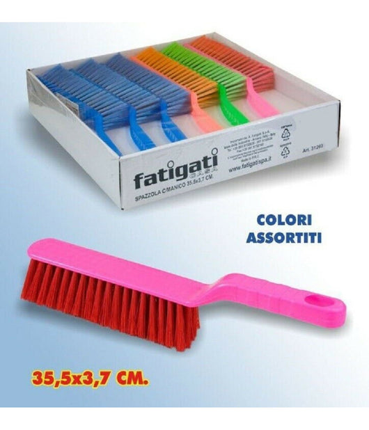 2pz Spazzola Con Manico In Plastica Pulizia Della Casa Mobili Polvere 35,5x3.7cm         