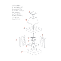 Camino a legna prefabbricato refrattario focolare aperto ds55ref reversibile
