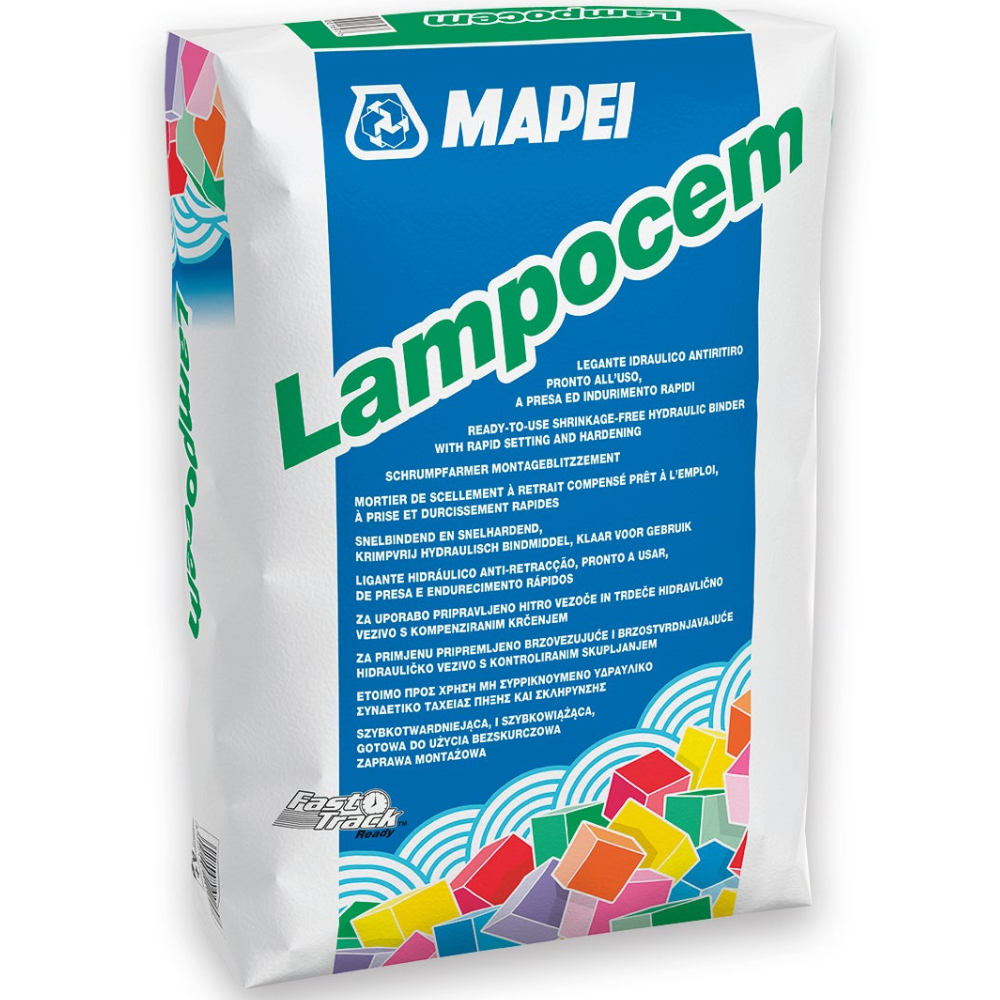 Kit ancoraggi rapidi riparazioni cemento rapido 25 kg guanti xl secchio d 36 cm