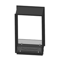 Caminetto a Bioetanolo 2Side 1000 Slim Vert da Incasso con due facciate - Nero Opaco, con Vetro, Bruciatore 1L, Design Moderno