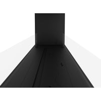 Caminetto a Bioetanolo 2Side 1200 Slim da Incasso con due facciate - Nero Opaco, con Vetro, Bruciatore 4L, Design Moderno