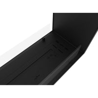 Caminetto a Bioetanolo 2Side 1600 Slim Vert da Incasso con due facciate - Nero Opaco, con Vetro, Bruciatore 1,2L, Design Moderno