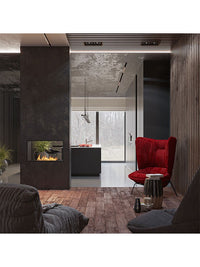 2SIDE SLIM - Biocamino Bifacciale Camino A Bioetanolo Da Incasso Cm 80