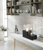 E-STYLO Biocamino da tavolo moderno, ideale per creare un’atmosfera calda e accogliente in casa senza bisogno di canna fumaria o installazioni complesse, 20cm X 40cm H. 39cm