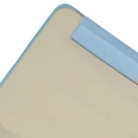 Set 2 Sdraio da Spiaggia Pieghevoli con Schienale Regolabile e Poggiatesta, 53x124x35-45 cm, Beige e Azzurro