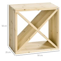 Mobiletto Portabottiglie per Vini e Liquori 24 Bottiglie Legno Naturale