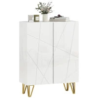 Scarpiera a 2 Porte, con 4 Ripiani Regolabili 72 x 31,5 x 95 cm, Bianco