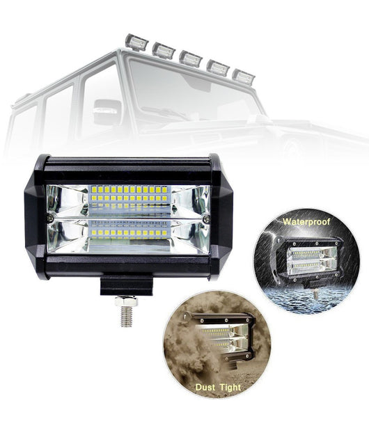 2x 72w Luce Faro Lampada Da Lavoro Faretto Auto Barca Camion 24led Smd 6000k         