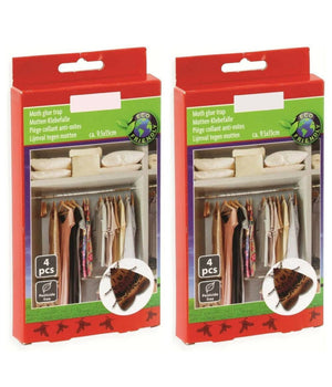 2x Confezioni Trappola Adesiva Tarme Cibo E Insetti Per Mobili E Armadi 8 Fogli         