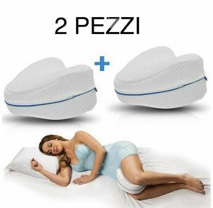 2x LEG PILLOW CUSCINO PER DORMIRE GAMBE SCHIENA MEMORY FOAM SUPPORTO ORTOPPEDICO - ZENCOCCO