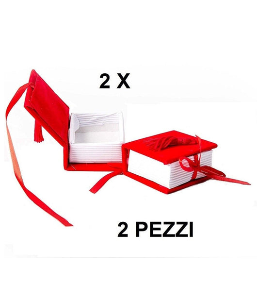 2x Scatolino Porta Confetti Per Laurea Bomboniera Libro Rosso Decorazioni Eventi         