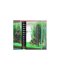 2x Termometro Di Precisione Adesivo Vetro Acquario Marino Dolce Acqua Terrario         