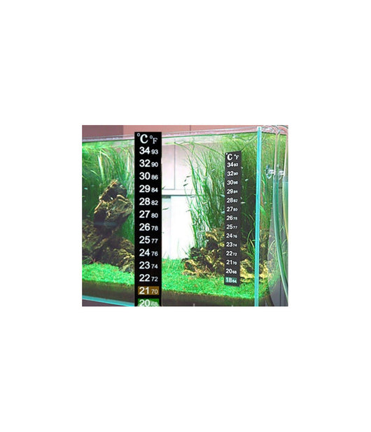 2x Termometro Di Precisione Adesivo Vetro Acquario Marino Dolce Acqua Terrario         