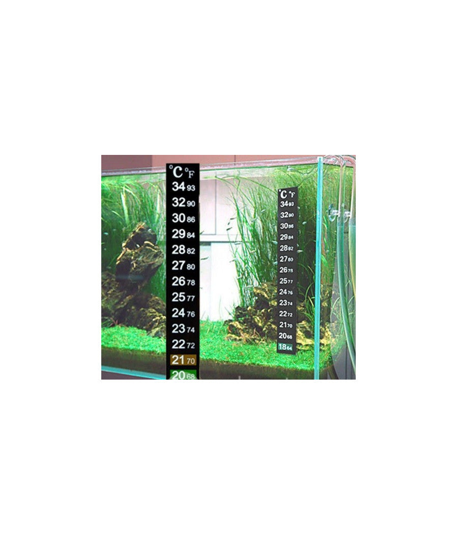 2x Termometro Di Precisione Adesivo Vetro Acquario Marino Dolce Acqua Terrario         