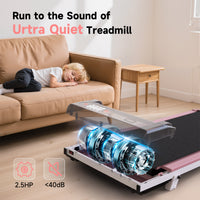 Tapis roulant elettrico inclinato RATTANTREE, tappetino da passeggio da 1 a 8 km/h con telecomando, per casa e ufficio, 2,5 CV, capacitï¿½ï¿½ 140 kg