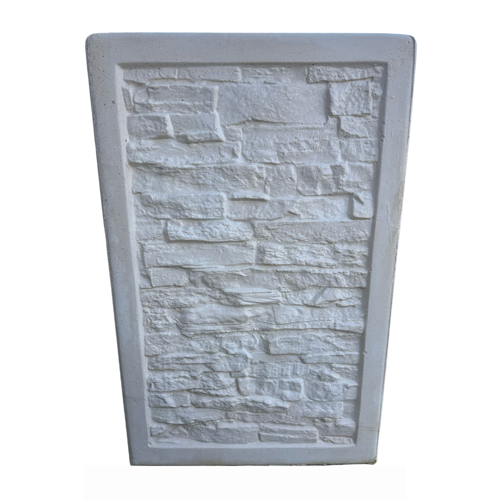 Fioriera giardino cemento effetto pietra l.100xp.40xh.60 cm serie stratis