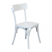 SEDIA IN LEGNO BIANCA POLLY