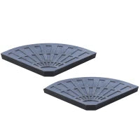 Set 2 Pesi per Ombrellone a Base a Croce da 28 kg con Design a Ventaglio, in Colofonia, 66x47x4.2 cm, Bronzo