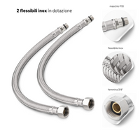 Miscelatore monoforo ottone cucina lisbona allungato erogazione orientabile *** finitura- cromo lucido, confezione 1