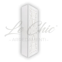 Mobile bagno sospeso completo Luxury con colonna - 90, Specchiera led rettangolare